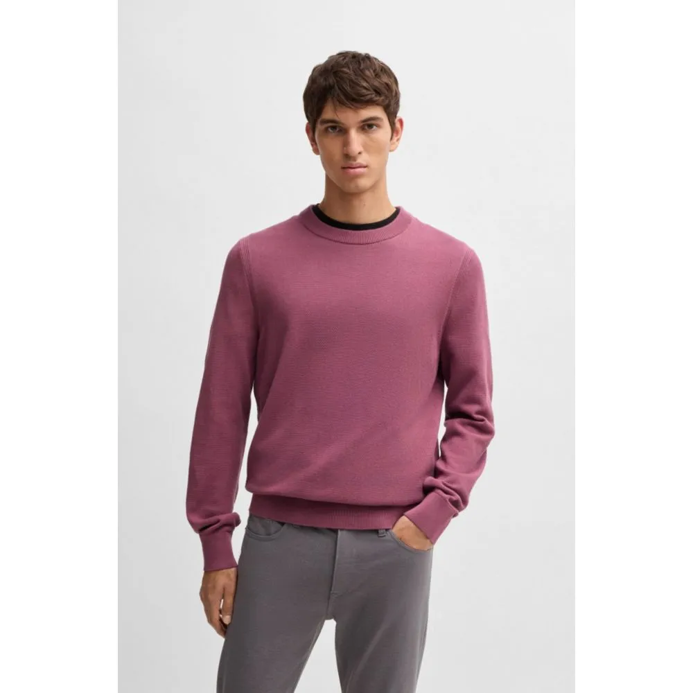 Micro-structured sweater in cotton