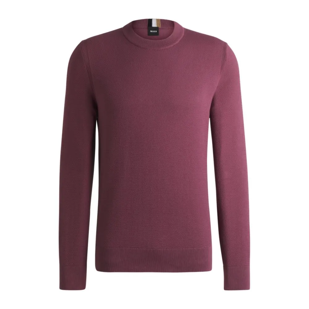 Micro-structured sweater in cotton