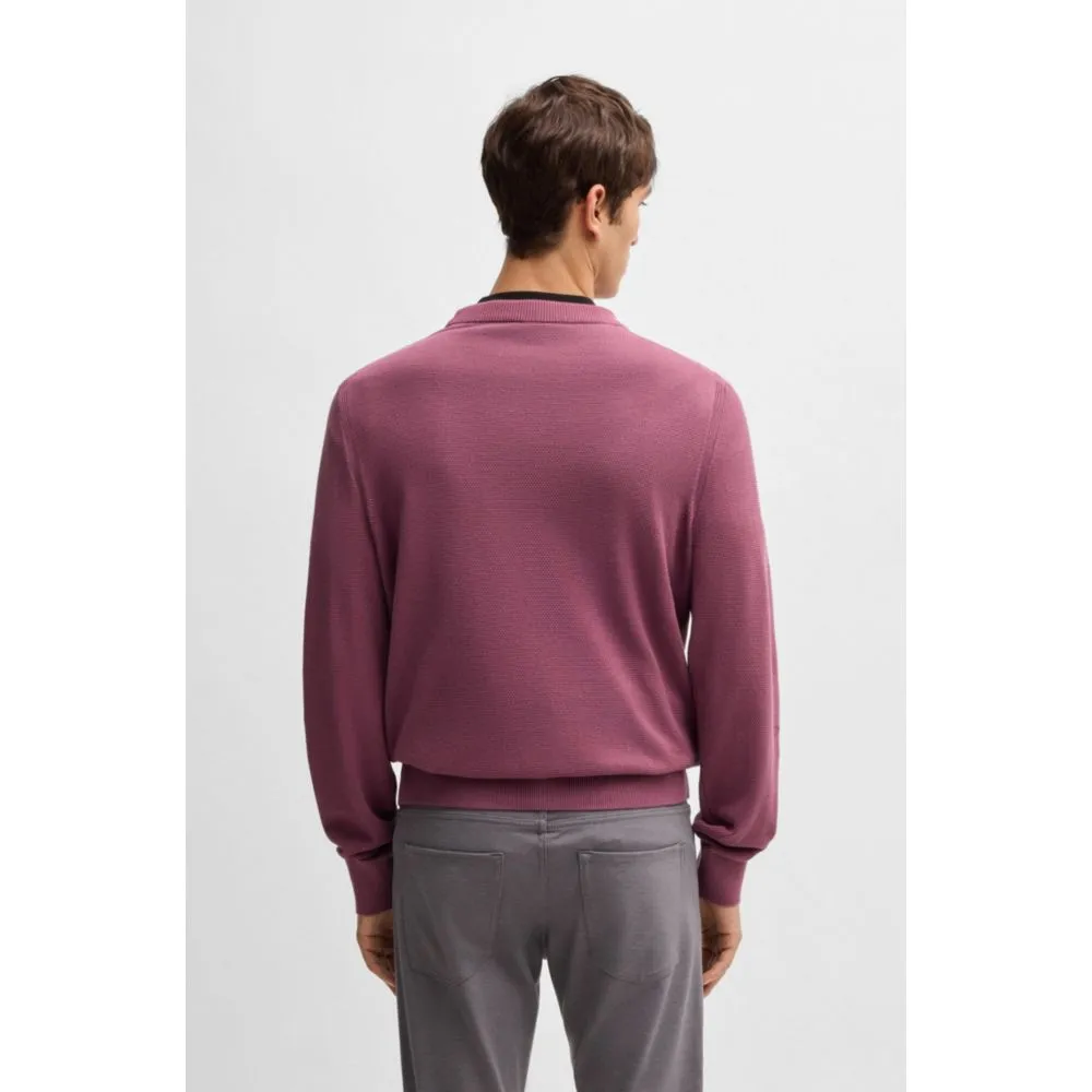 Micro-structured sweater in cotton