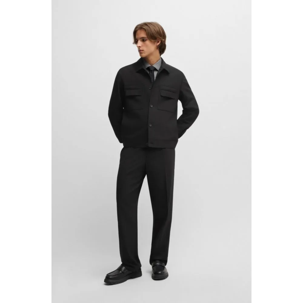 Modern-fit jacket in stretch twill