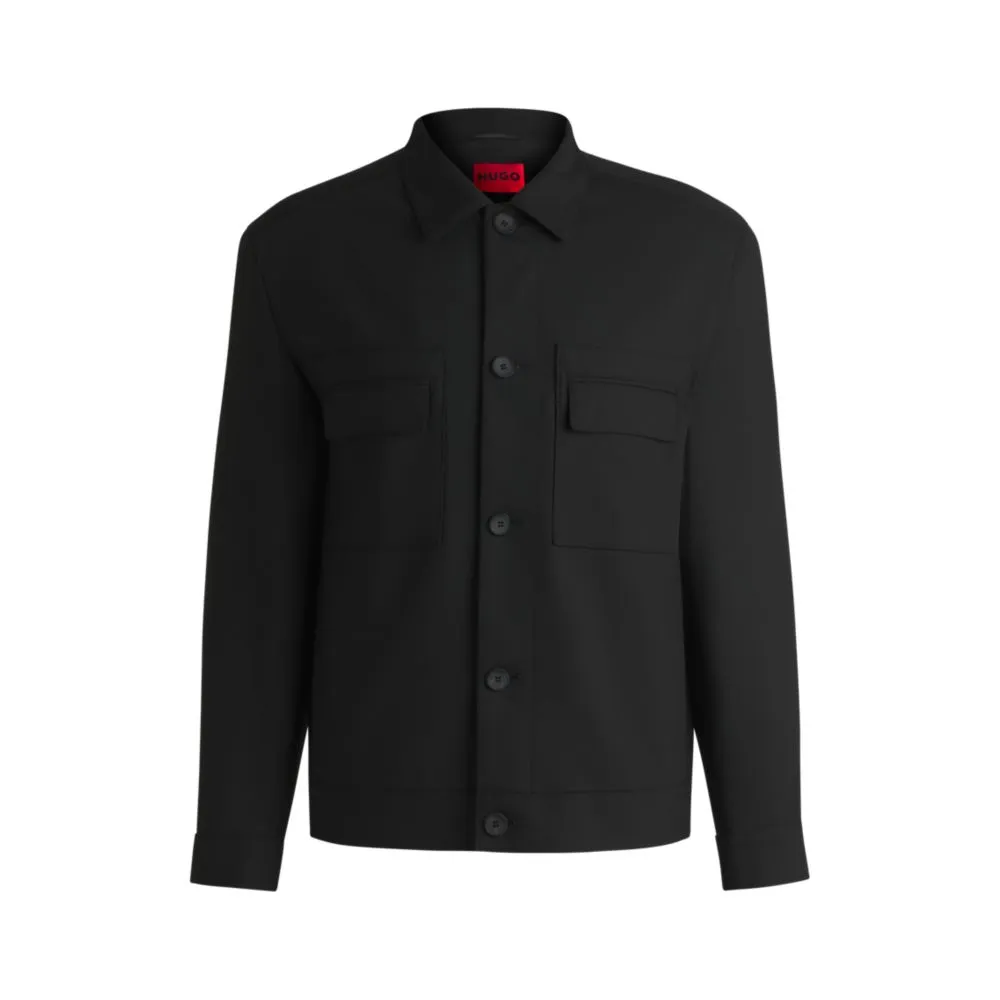 Modern-fit jacket in stretch twill