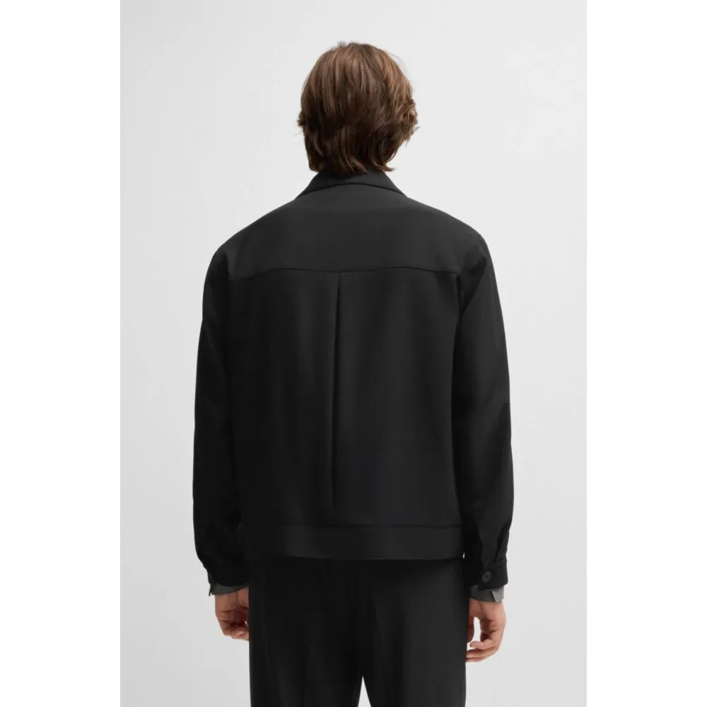 Modern-fit jacket in stretch twill