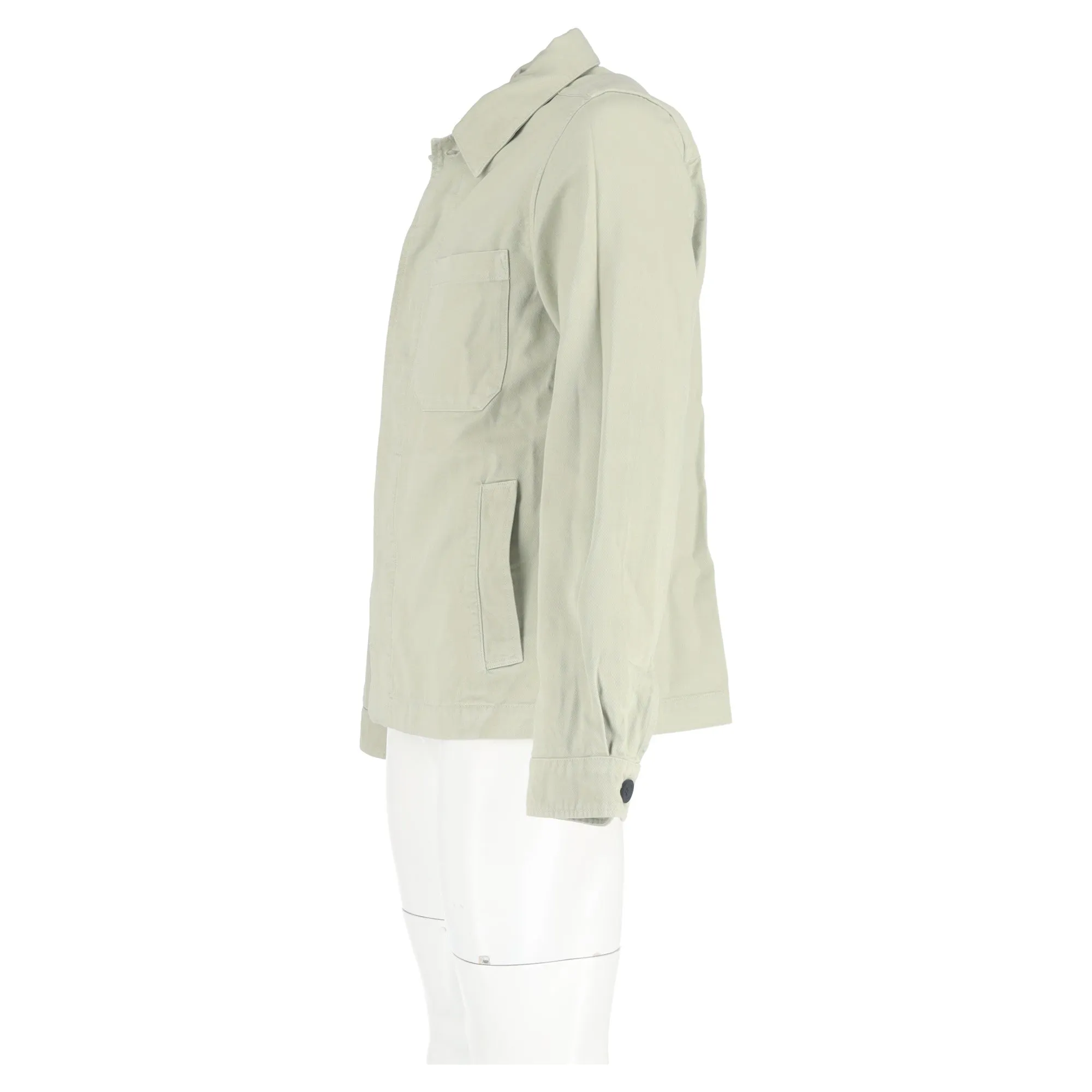 MR P. Garment-Dyed Overshirt in Green Cotton