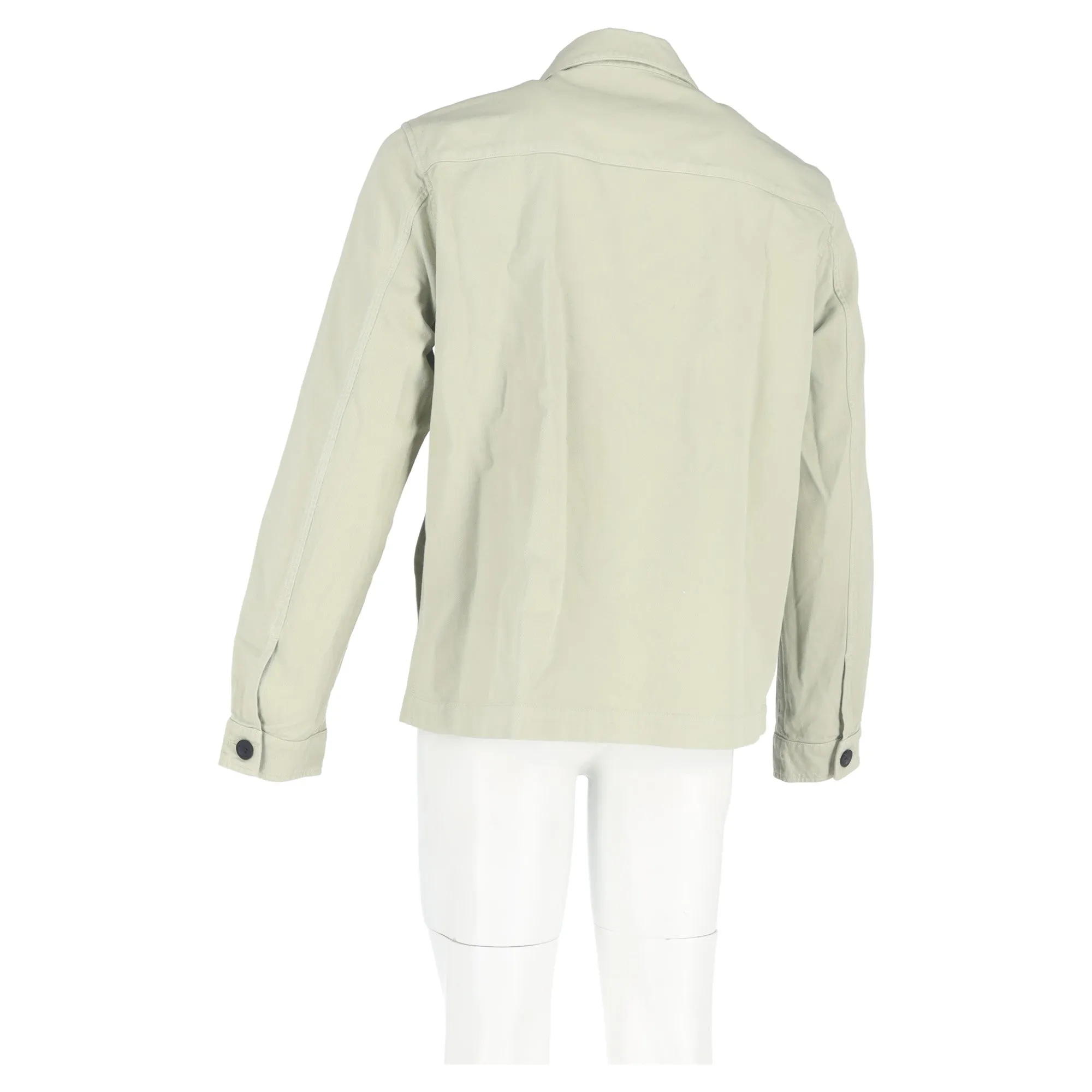 MR P. Garment-Dyed Overshirt in Green Cotton