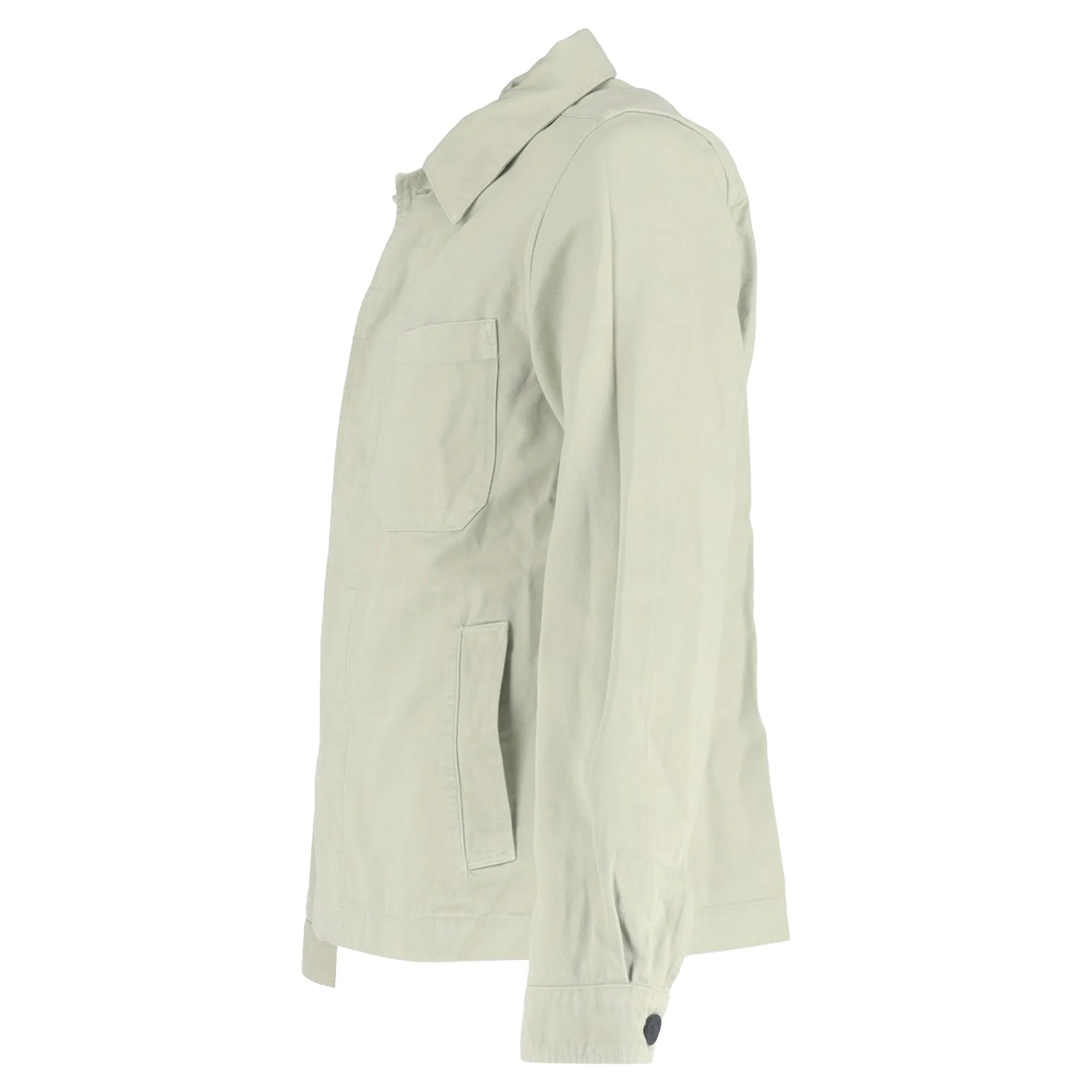 MR P. Garment-Dyed Overshirt in Green Cotton