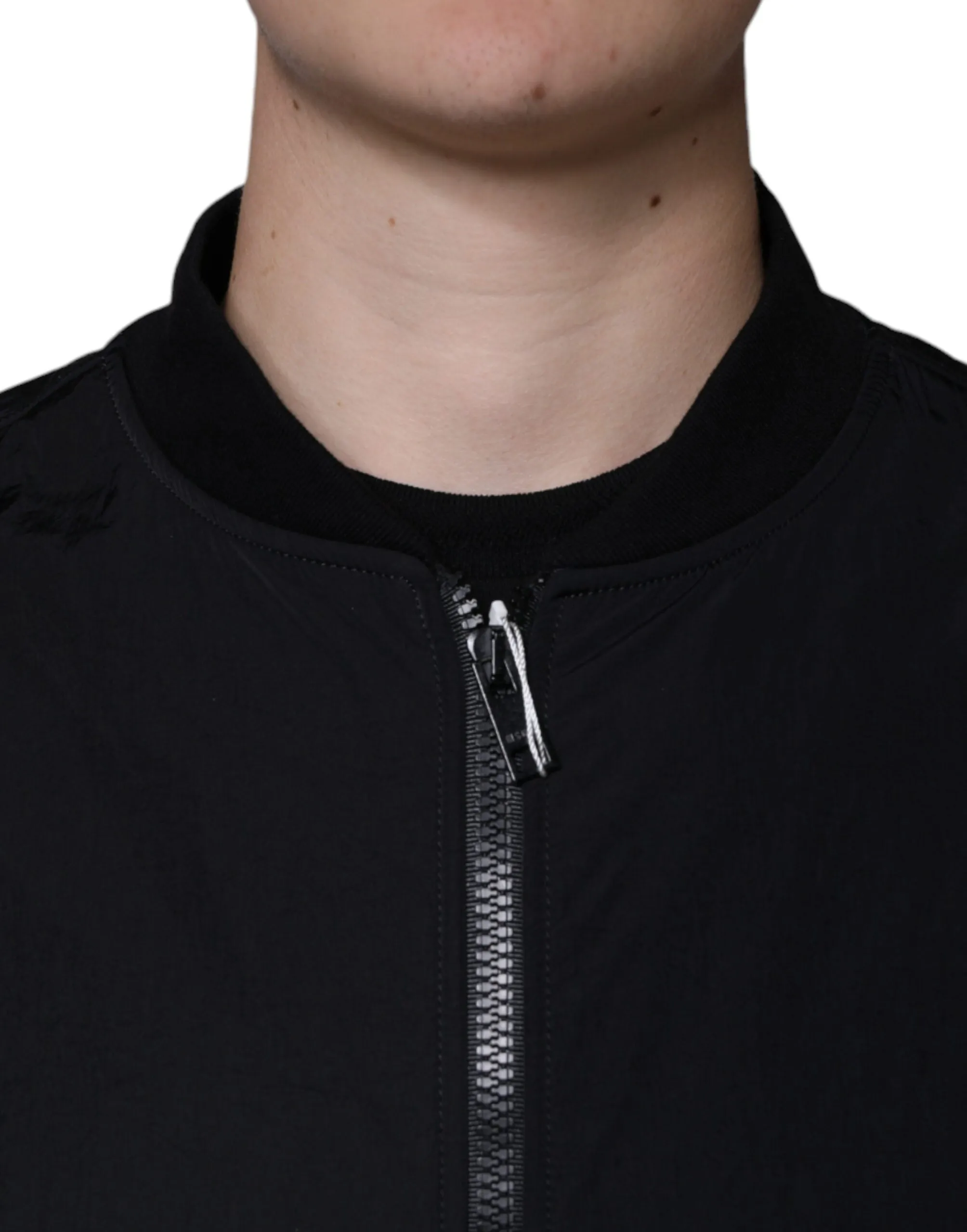 MSGM  Cotton Full Zip Bomber Long Sleeves Men's Jacket (Pre-Owned)