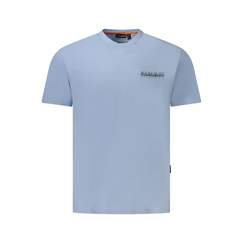 Napapijri blue Organic Cotton Men Men's TShirt