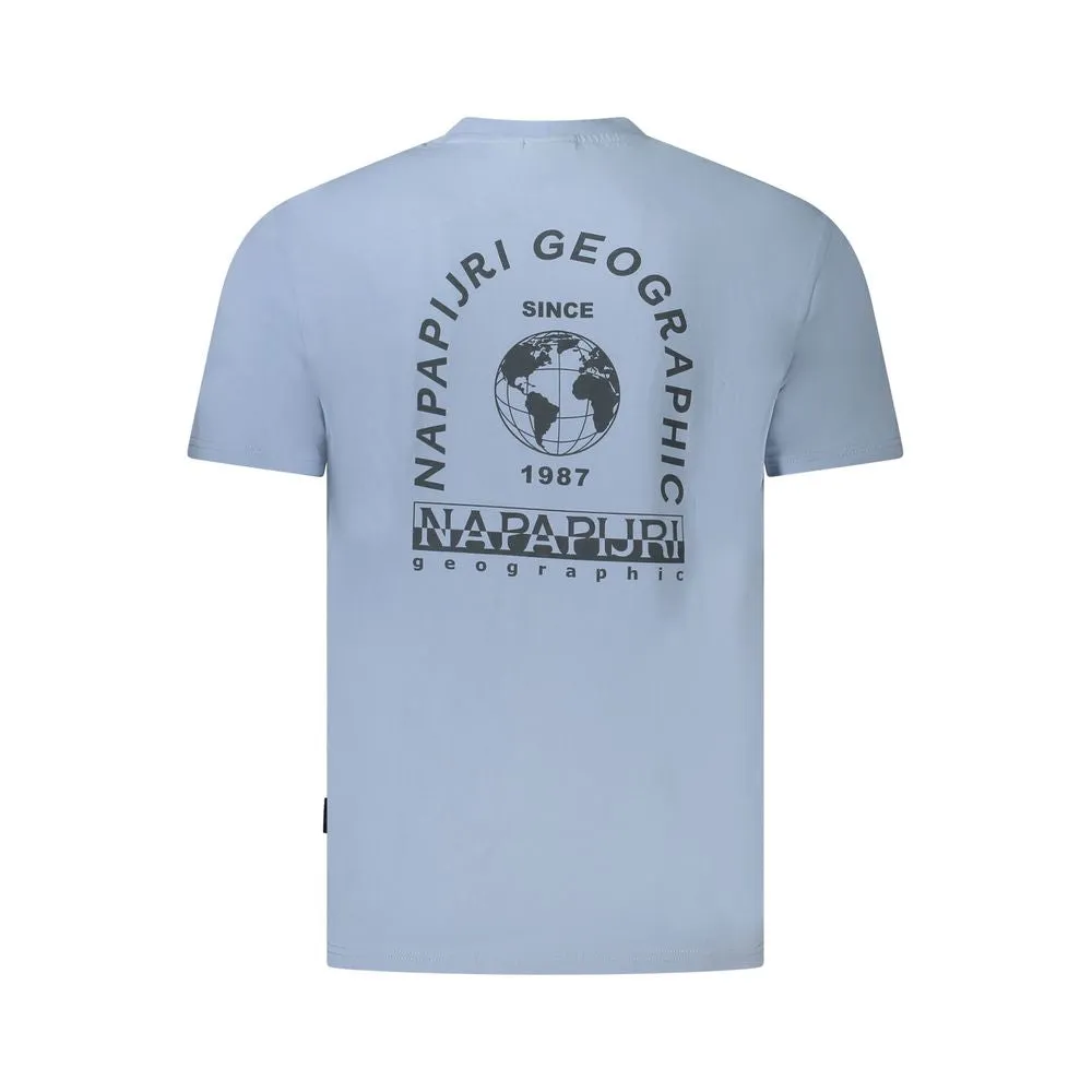 Napapijri blue Organic Cotton Men Men's TShirt