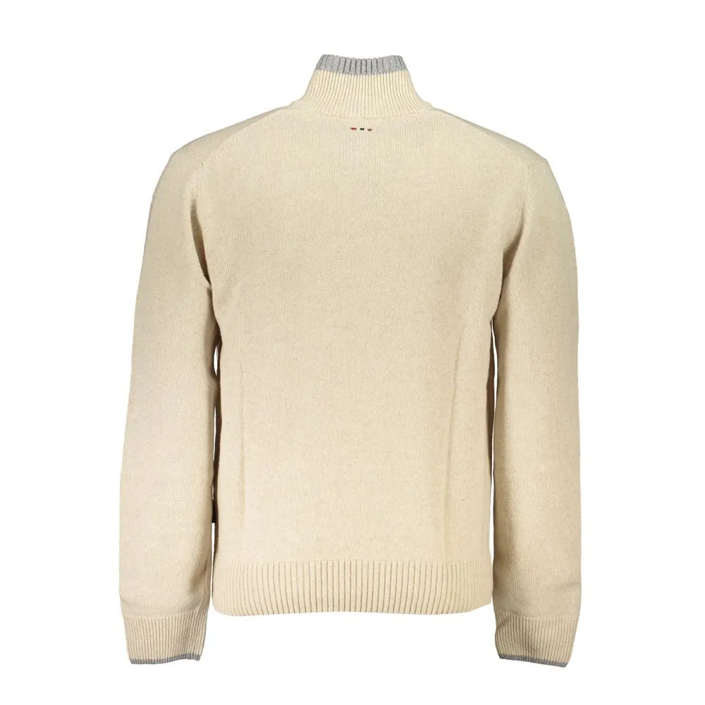 Napapijri Chic  Half-Zip Sweater with Contrast Men's Embroidery