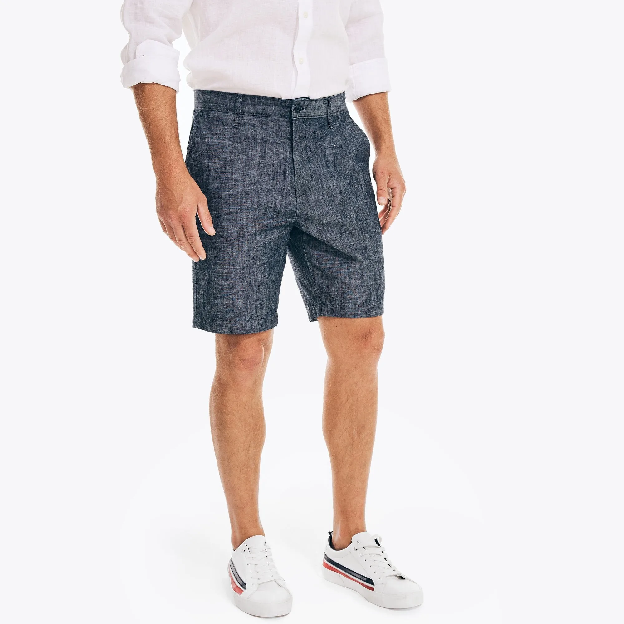 Nautica Men's 8.5" Chambray Short Sinker Blue Denim Wash Nautica