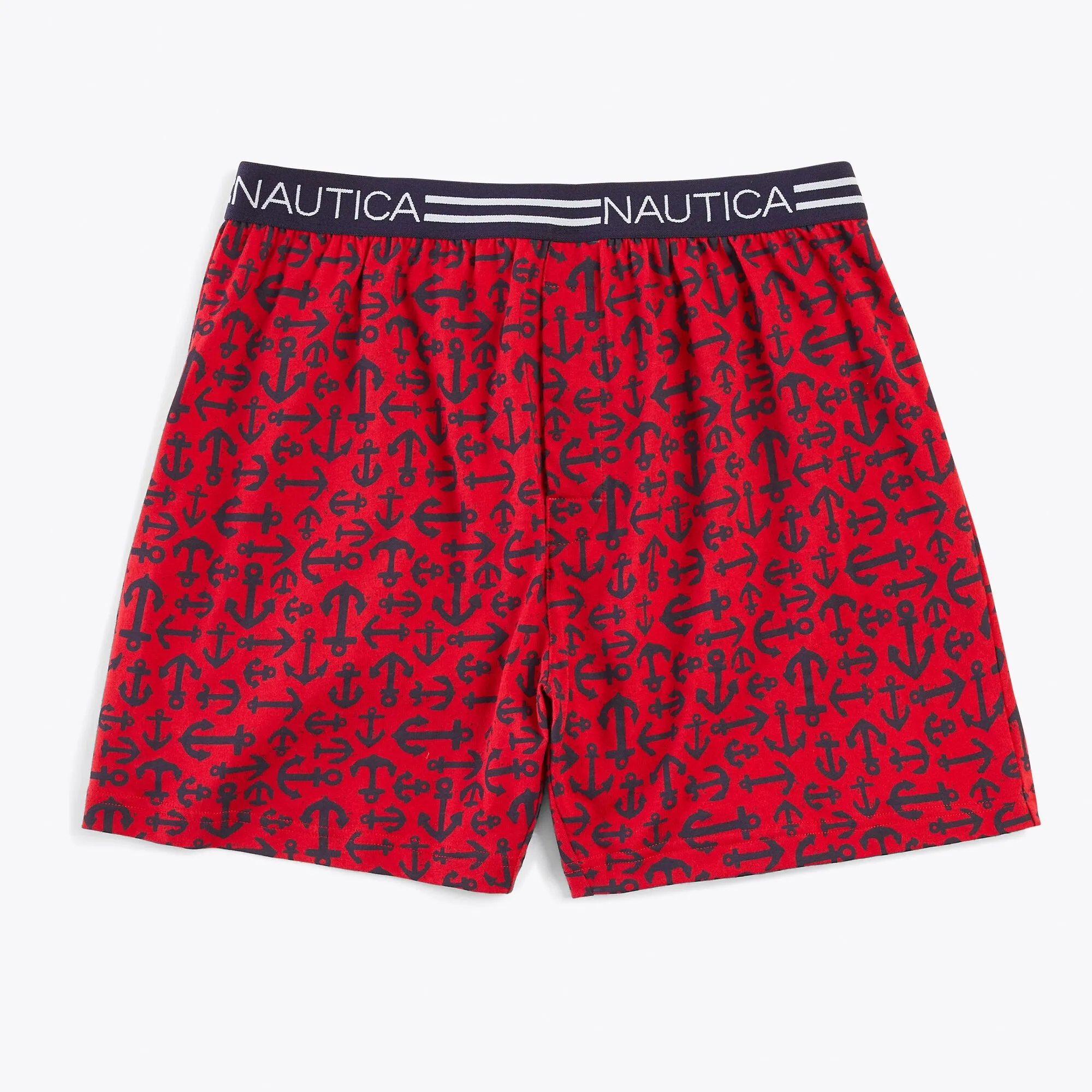 Nautica Men's Anchor Print Knit Boxer Navy Marl Nautica