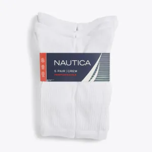 Nautica Men's Athletic Crew Socks Dove Nautica