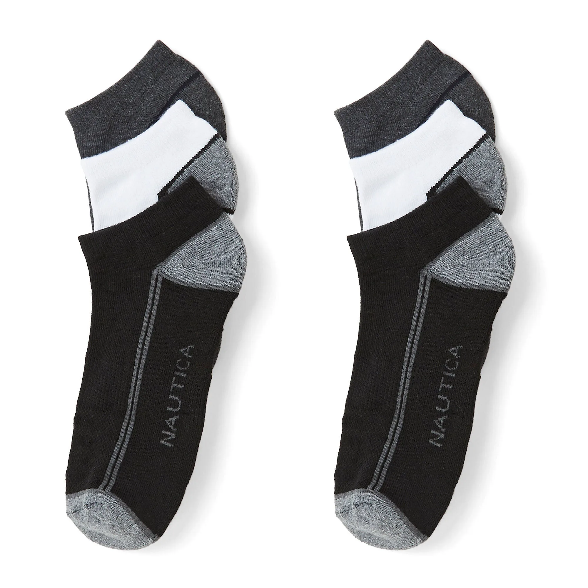 Nautica Men's Athletic Low Cut Socks True Quarry Nautica