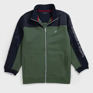 Nautica Mens Big & Tall Colorblock Full Zip Track Jacket