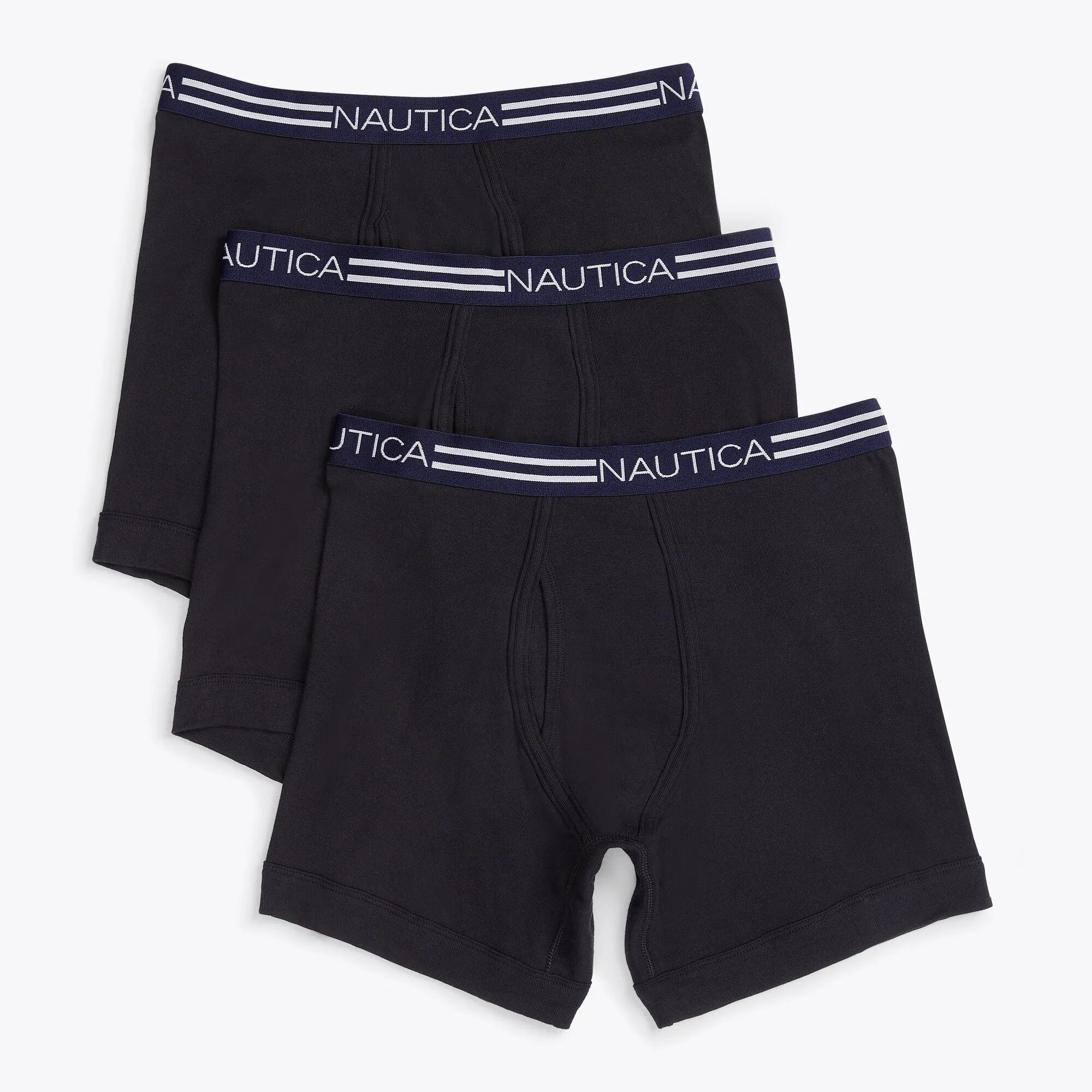 Nautica Mens Classic Boxer Briefs, 3-Pack
