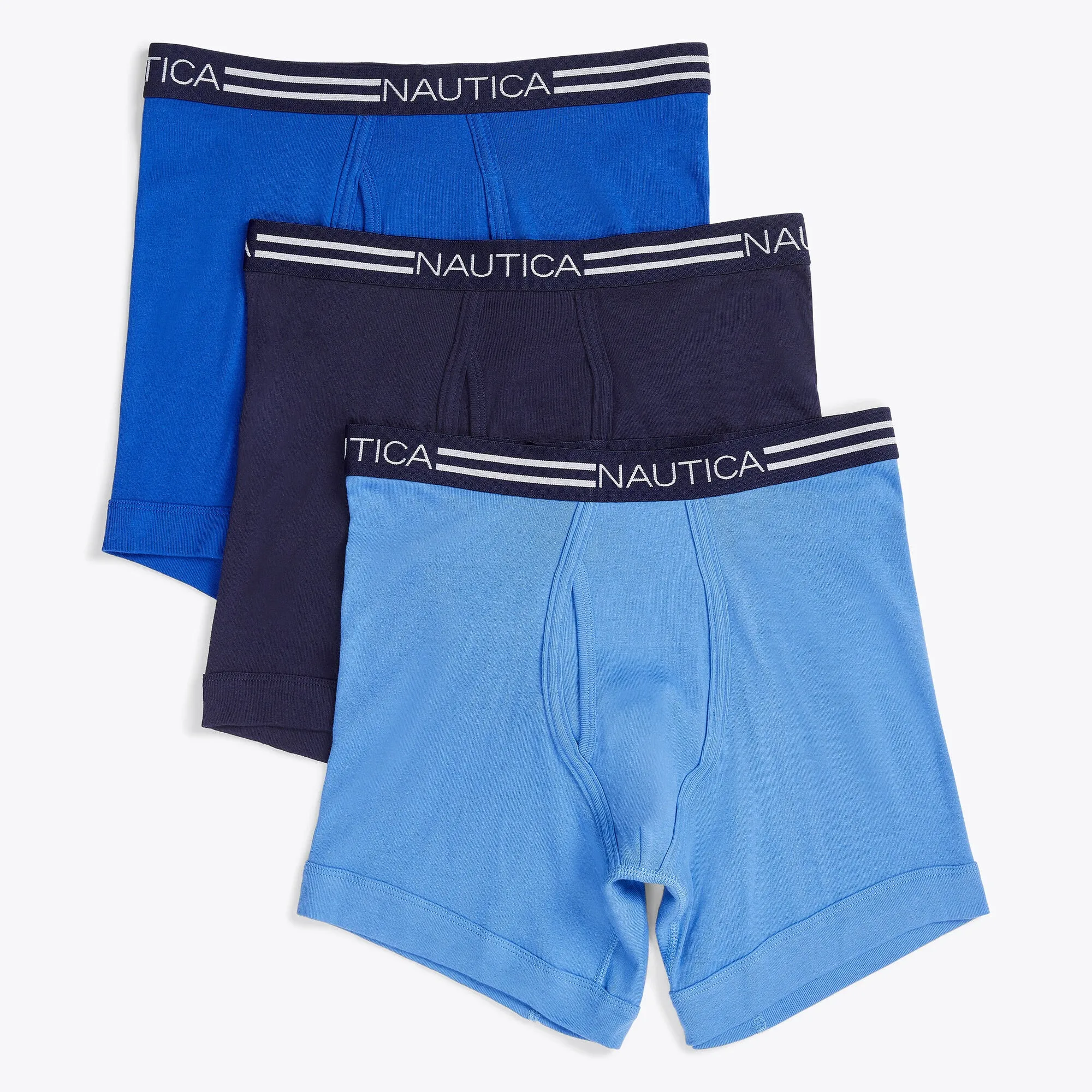 Nautica Mens Classic Boxer Briefs, 3-Pack