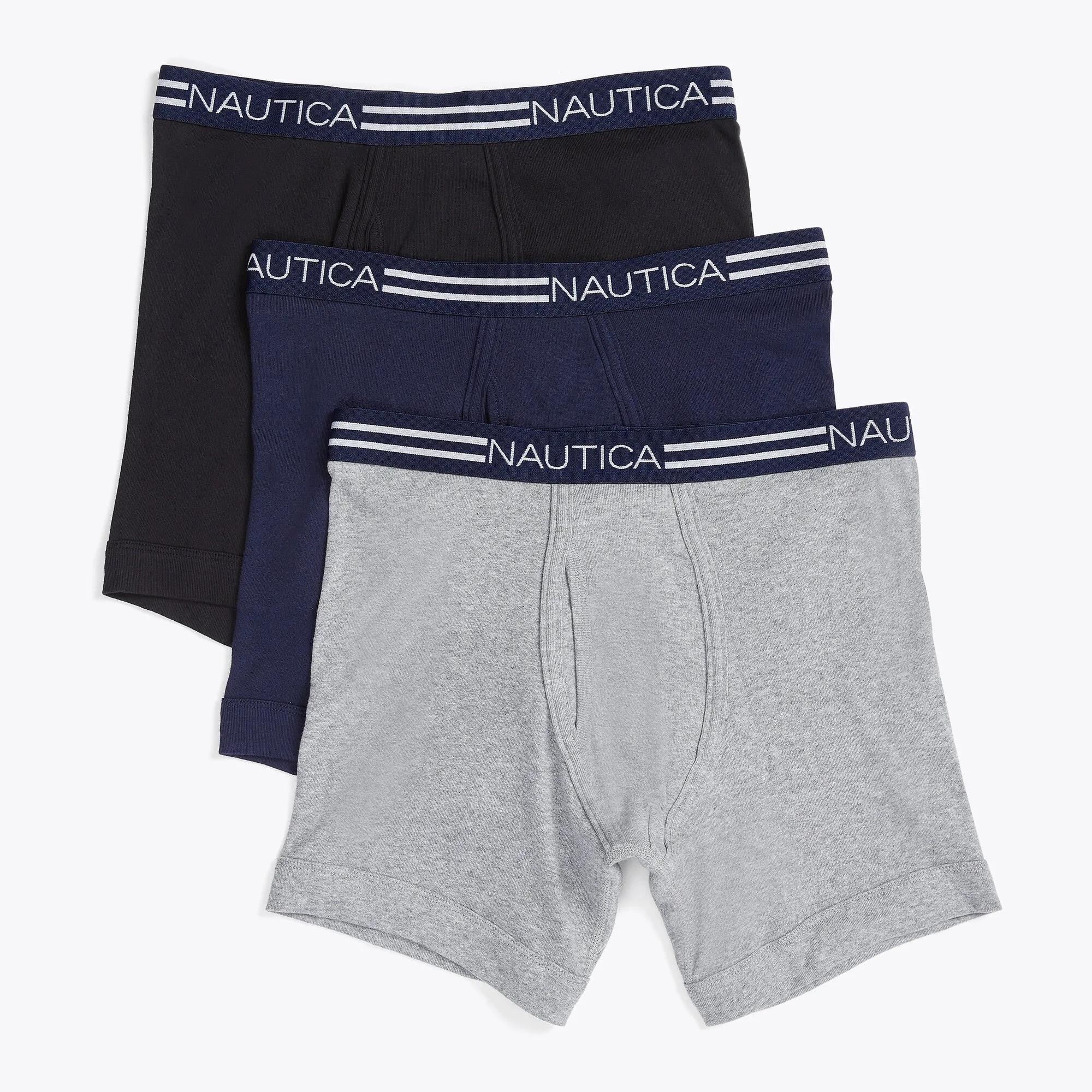 Nautica Mens Classic Boxer Briefs, 3-Pack
