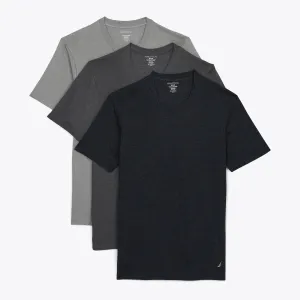 Nautica Men's Heathered Crewneck T-Shirts Runway Grey Nautica