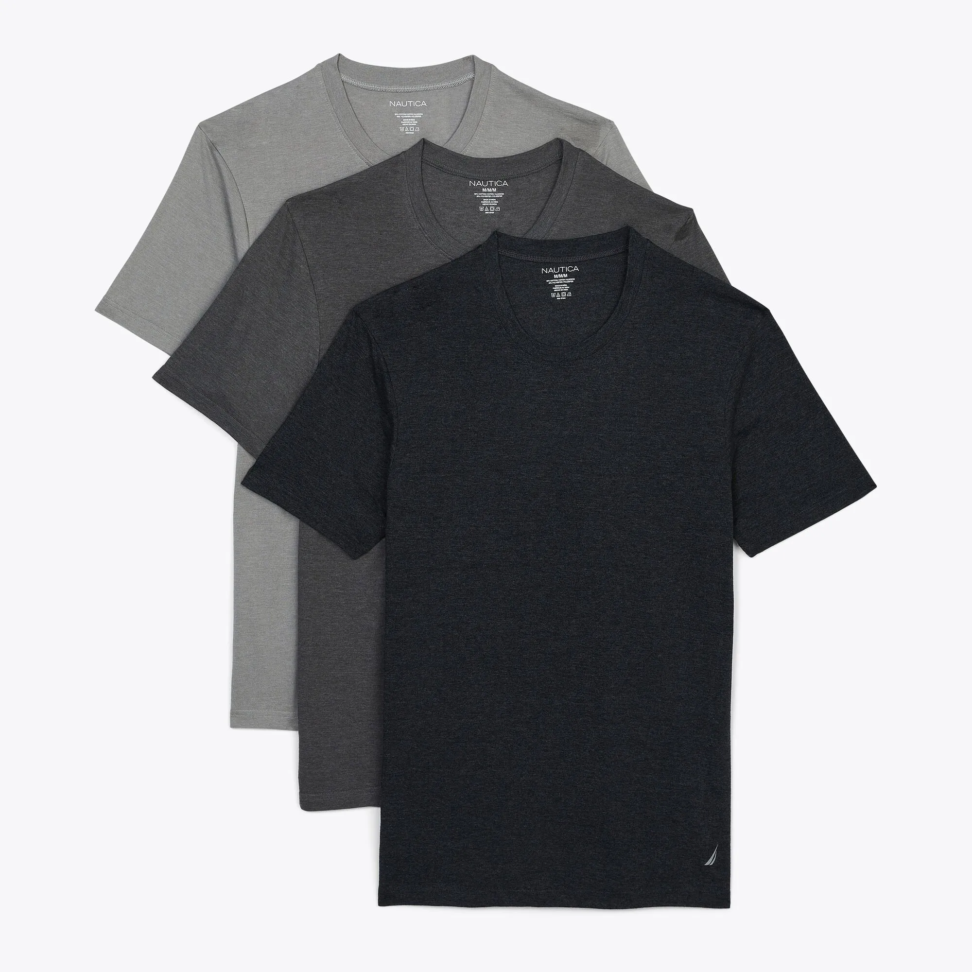 Nautica Men's Heathered Crewneck T-Shirts Runway Grey Nautica
