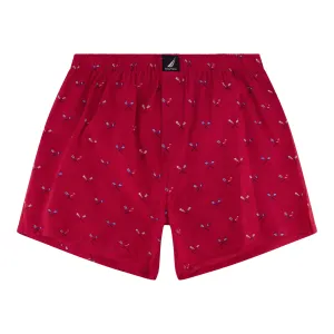 Nautica Men's Oar Print Woven Boxer Nautica Red/Orange Nautica