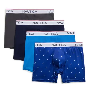 Nautica Men's Stretch Performance Boxer Briefs Black Shadow Wash Nautica