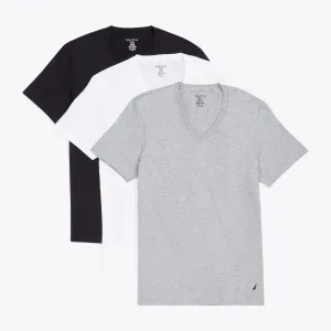 Nautica Men's V-Neck T-Shirts Grey Heather Nautica