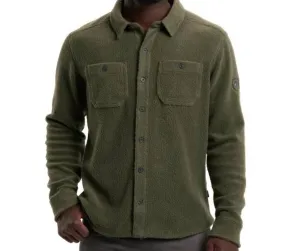Nomad Fleece Overshirt In Olive