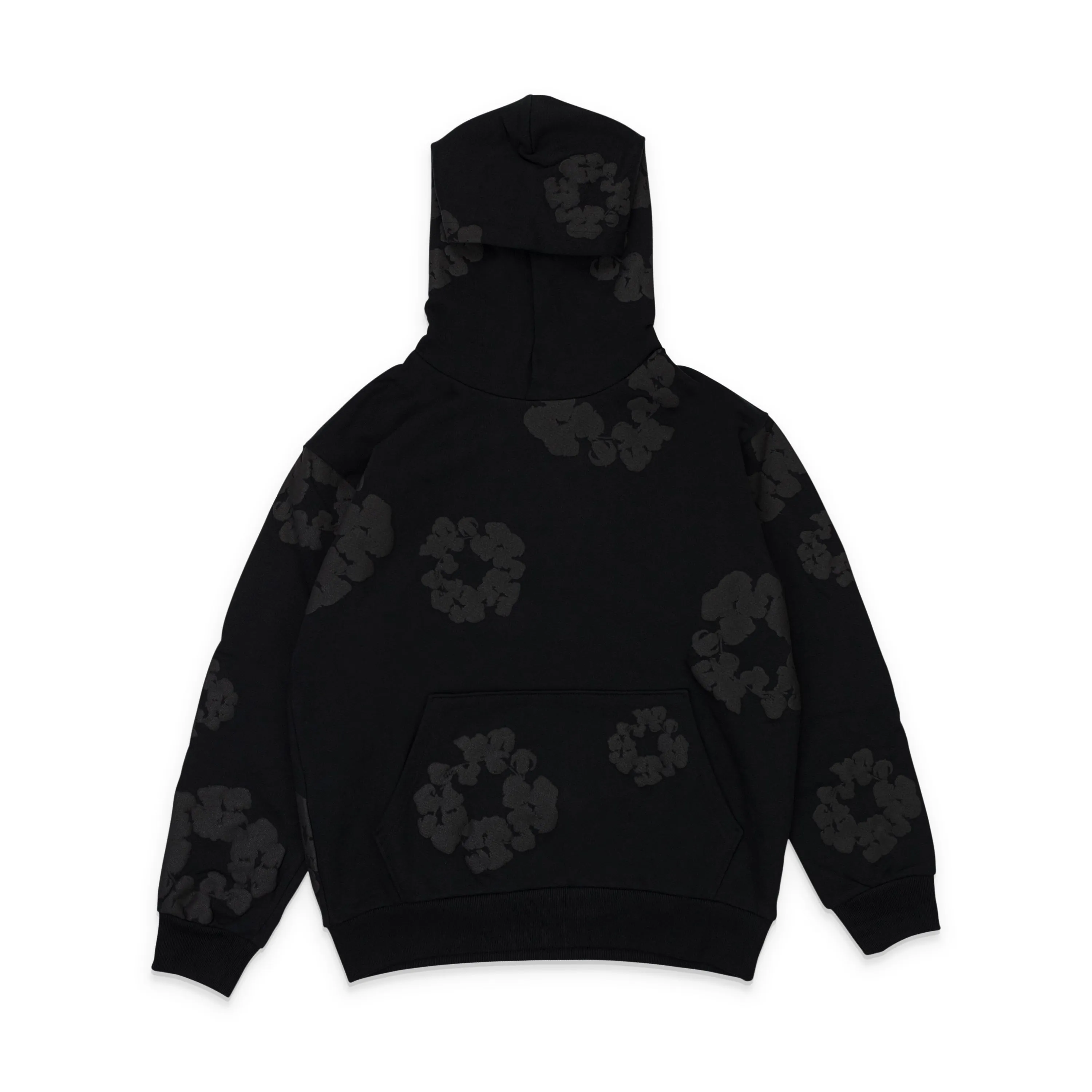 NWT DENIM TEARS BLACK WREATH PRINTED HOODIE SWEATSHIRT