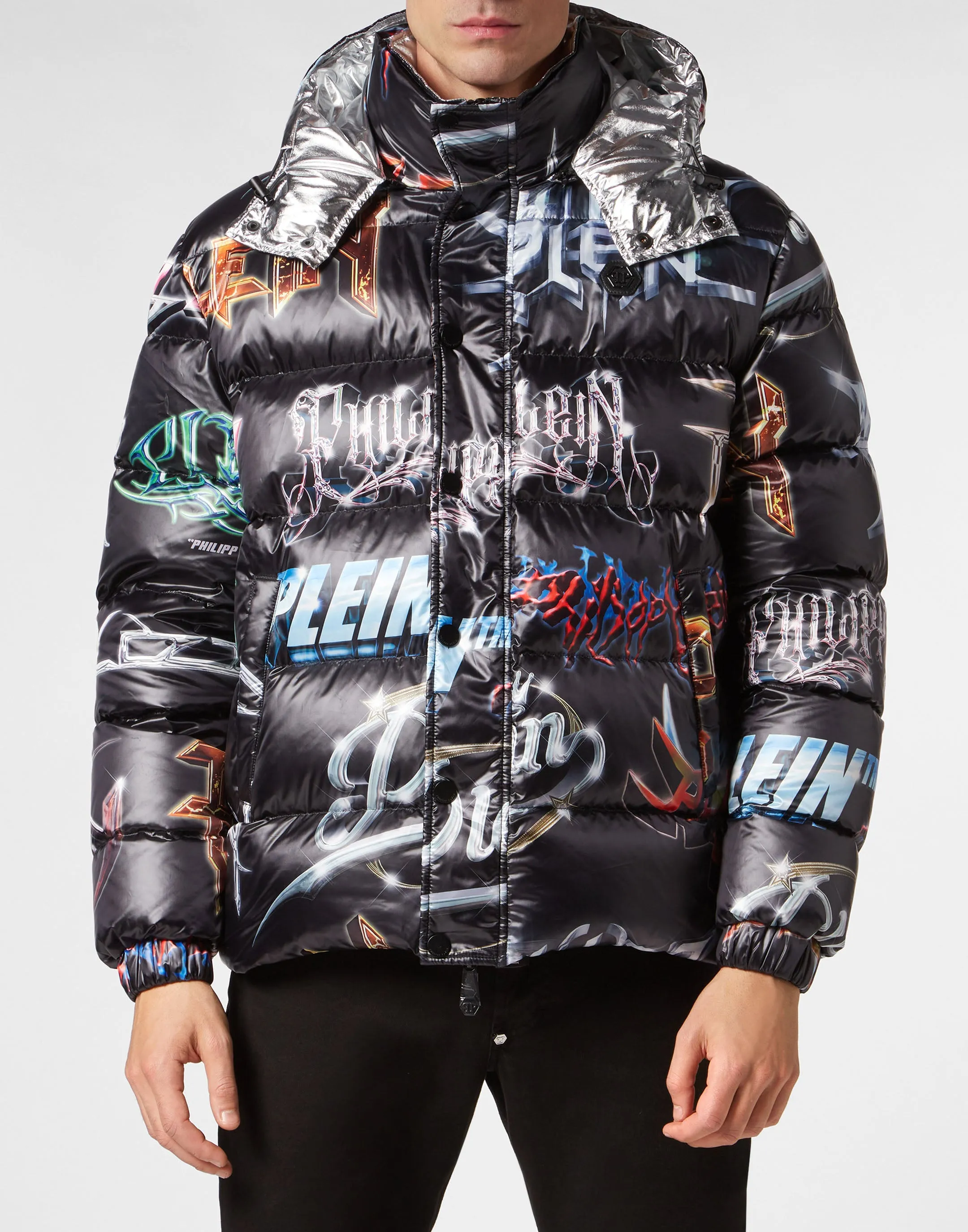 Nylon Puffer Jacket Lettering