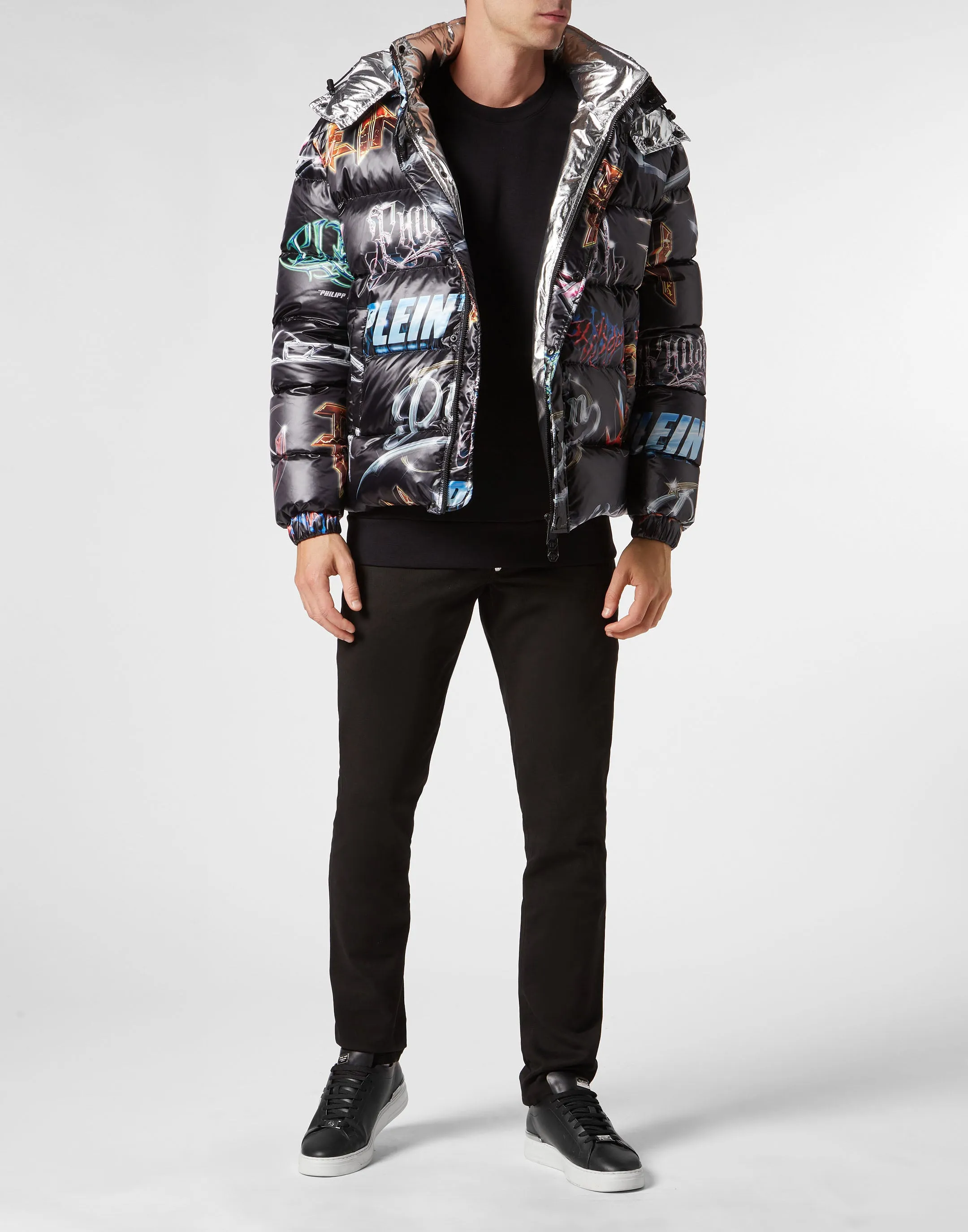 Nylon Puffer Jacket Lettering