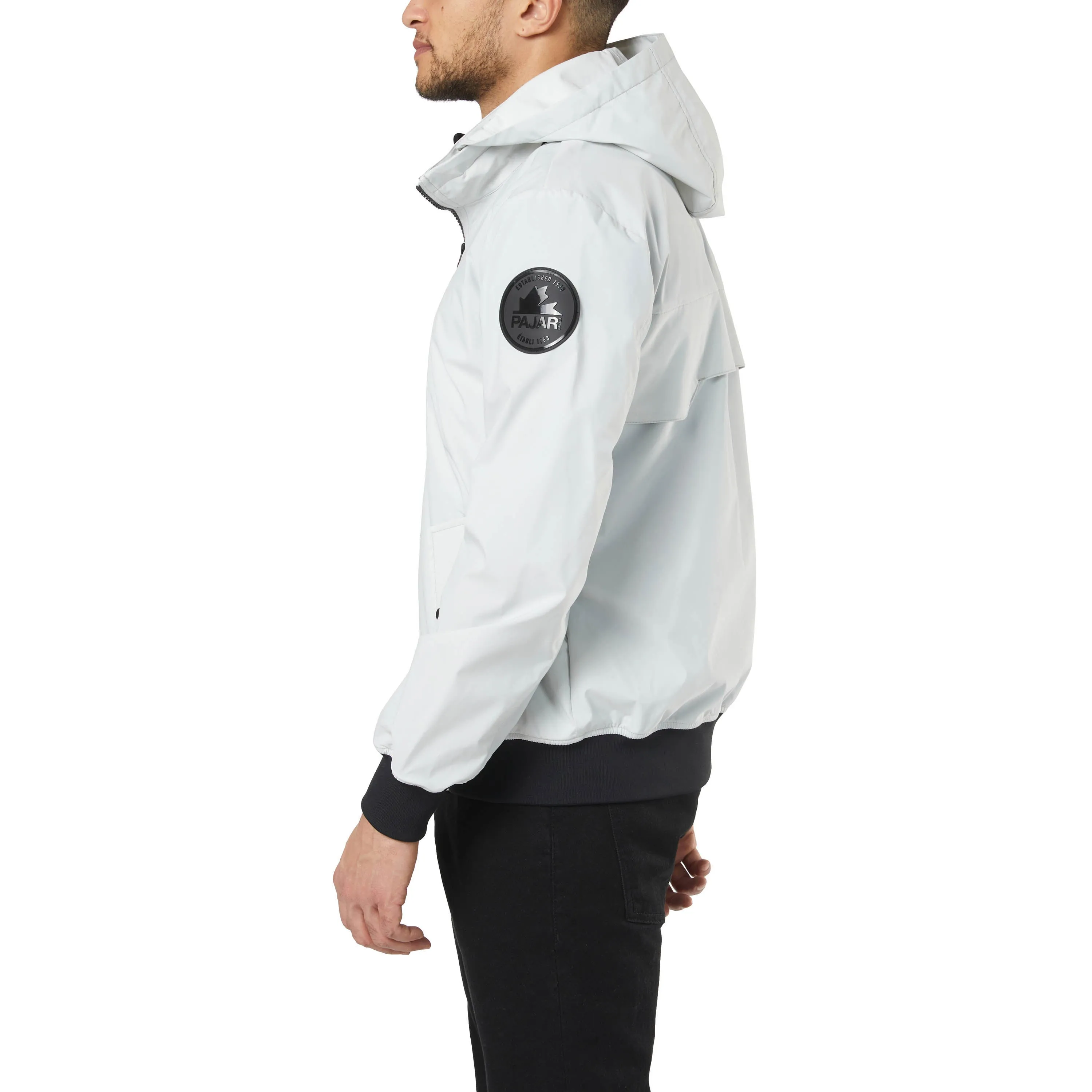 Pajar Men's Halcyon Bomber Rain Jacket with Removable Hood