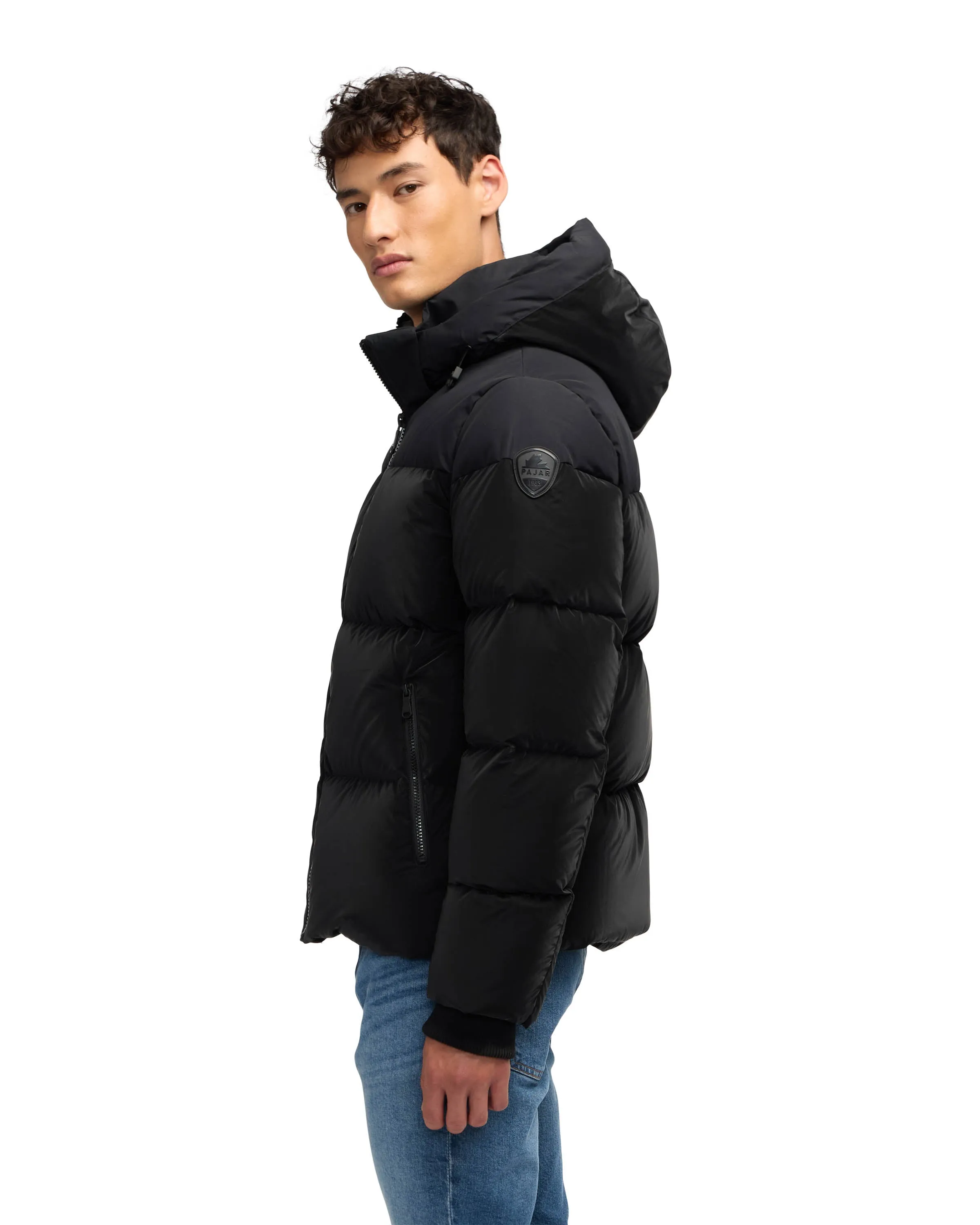 Pajar Men's Mato Mixed-Media Channel Quilted Puffer