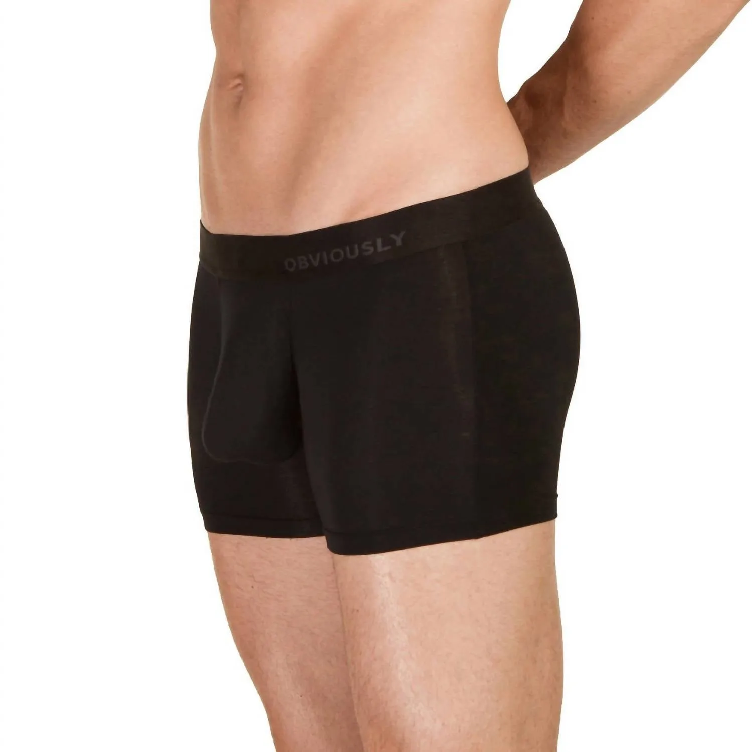 Primeman 3 Inch Leg Boxer Brief In Black