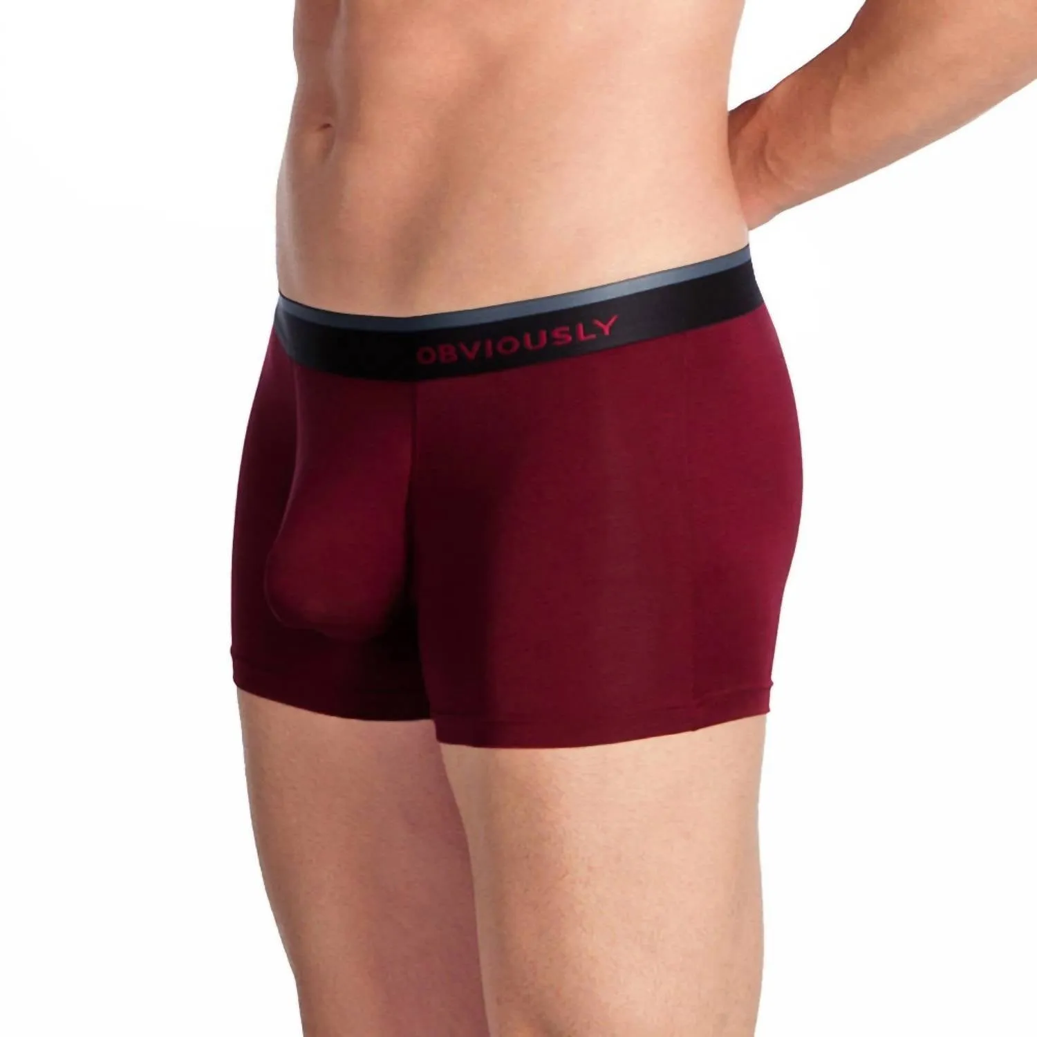 Primeman 3 Inch Leg Boxer Brief In Maroon