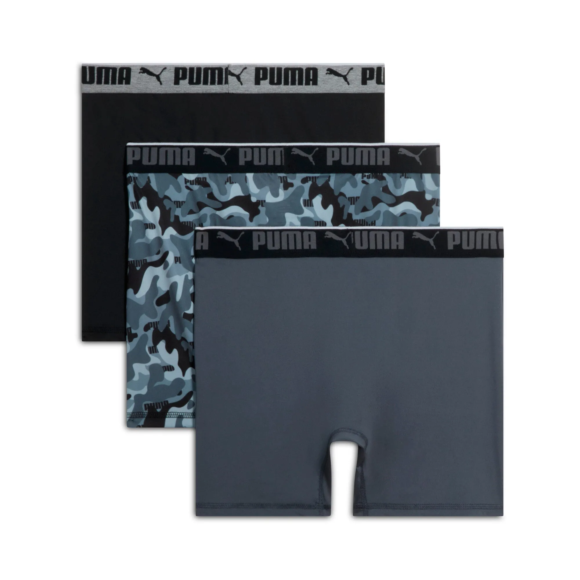 PUMA Men's Sportstyle Camo Boxer Briefs (3 Pack)