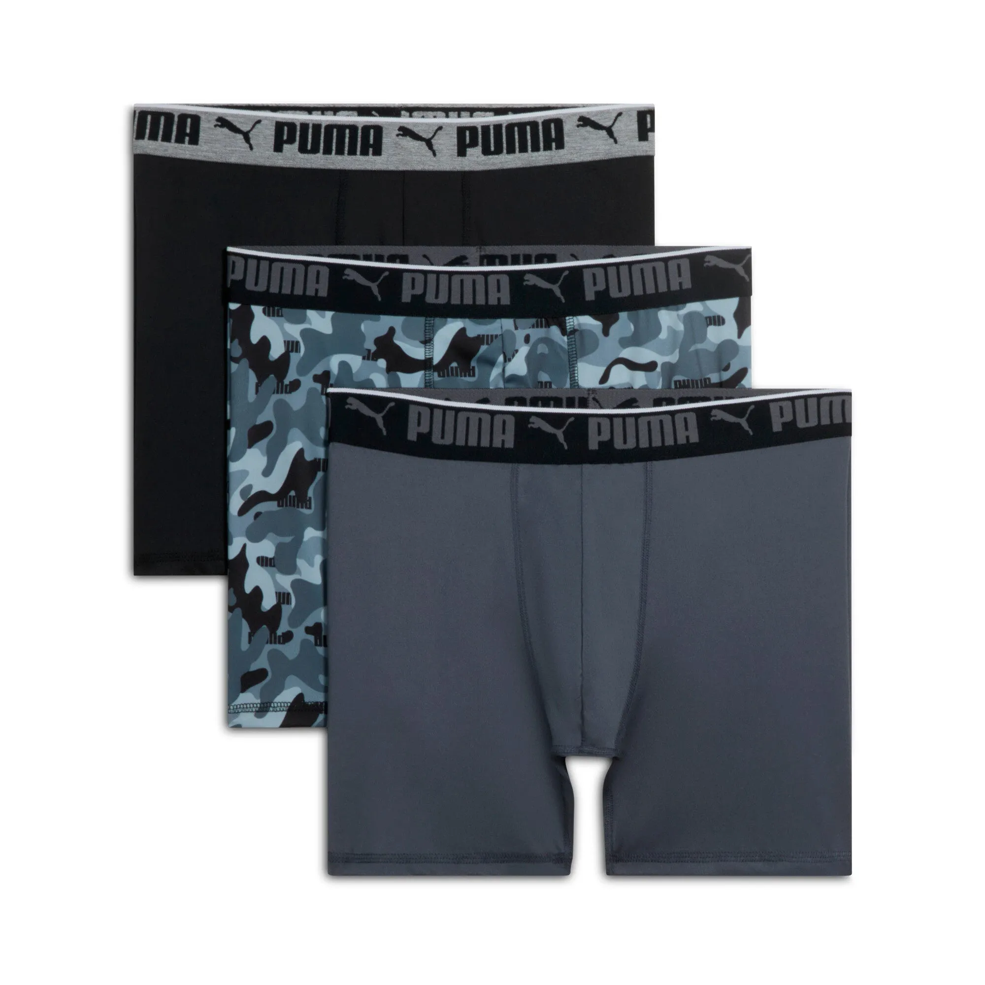 PUMA Men's Sportstyle Camo Boxer Briefs (3 Pack)