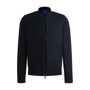 Regular-fit zip-up jacket with padded front panel