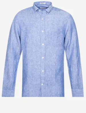 Regular Linen Shirt Rich Blue