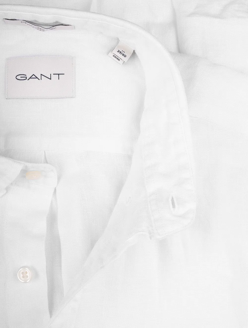 Regular Linen Short Sleeve Shirt White