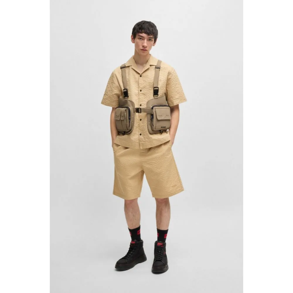Relaxed-fit shorts in cotton seersucker