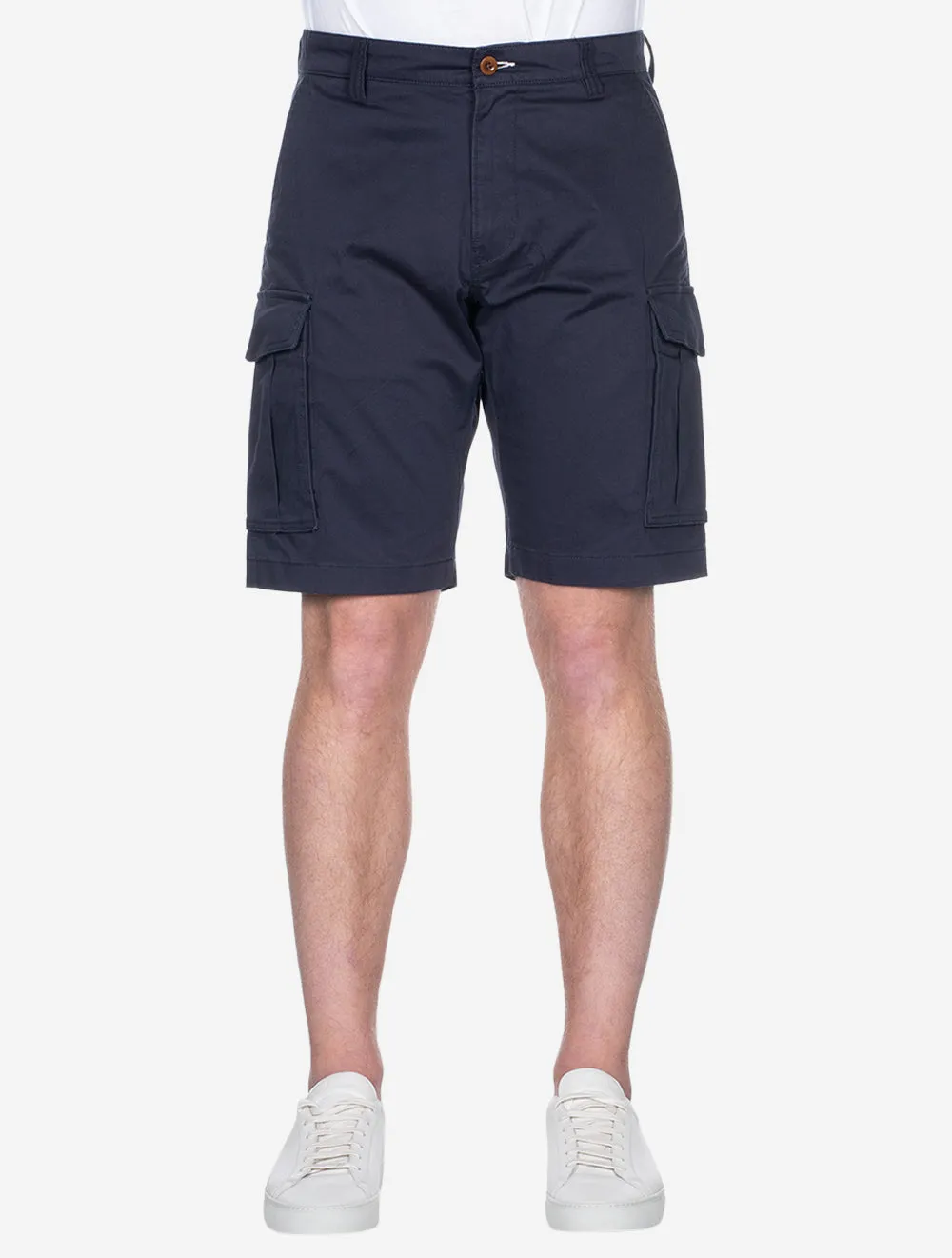 Relaxed Fit Twill Cargo Shorts Marine
