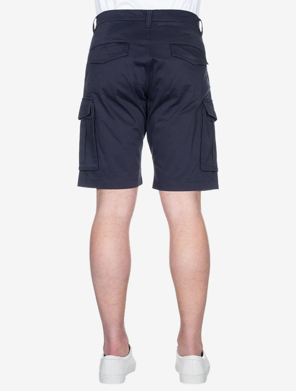 Relaxed Fit Twill Cargo Shorts Marine