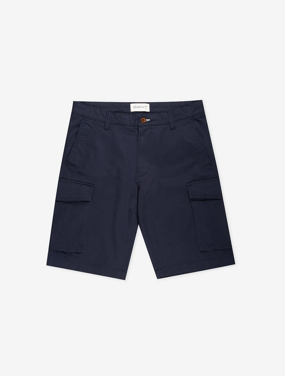 Relaxed Fit Twill Cargo Shorts Marine