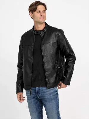 Rickie Faux-Leather Biker Jacket