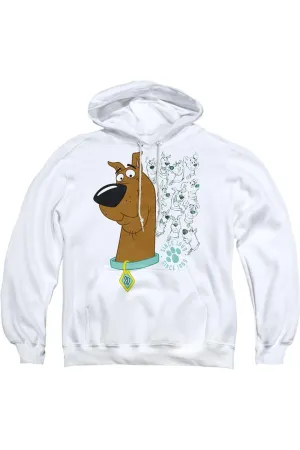 Scooby Doo Evolution Of Scooby Doo Adult Pull Over Hoodie / Hooded Sweatshirt