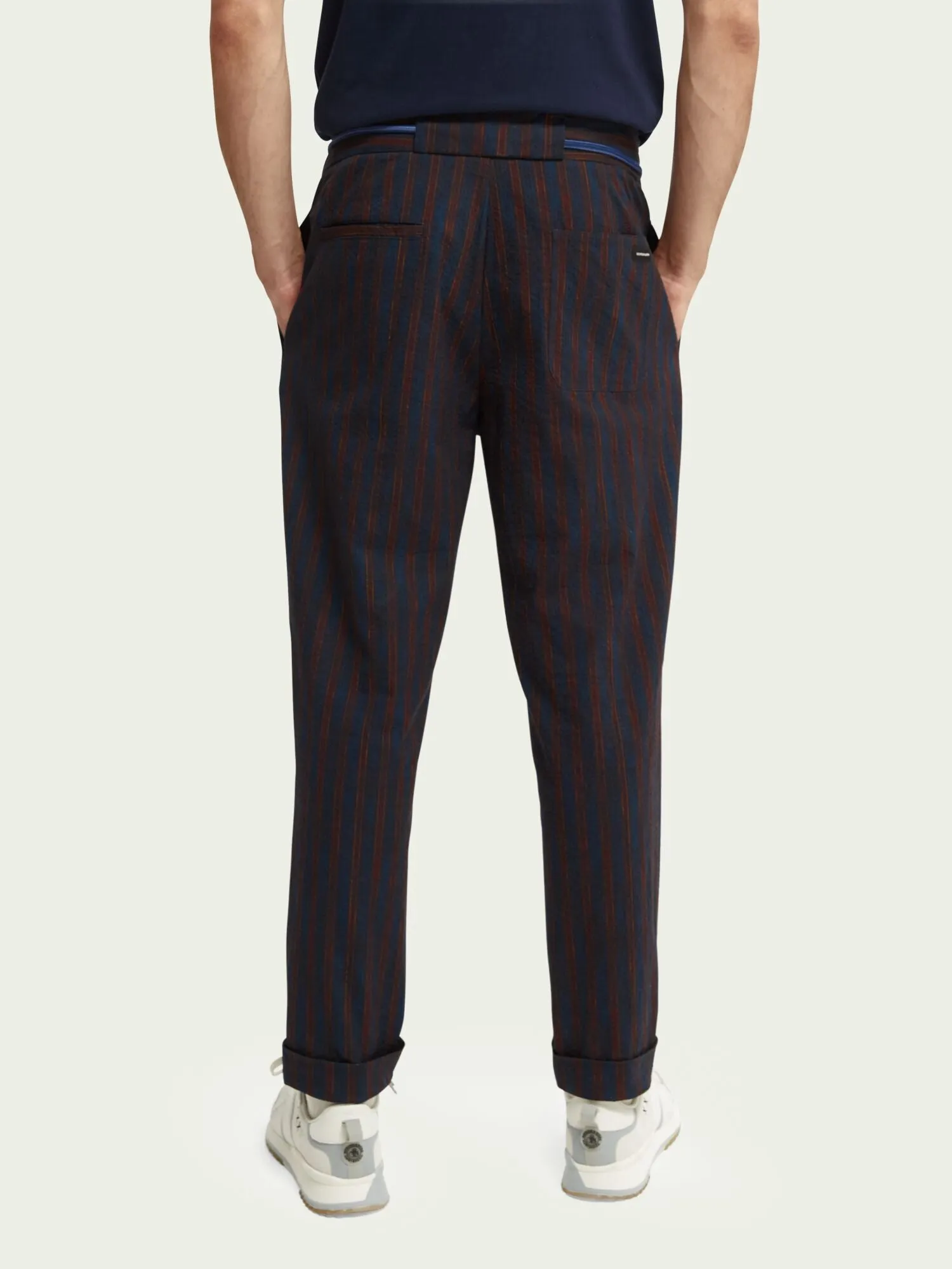 Scotch & Soda Pleated Regular-fit Printed Chino