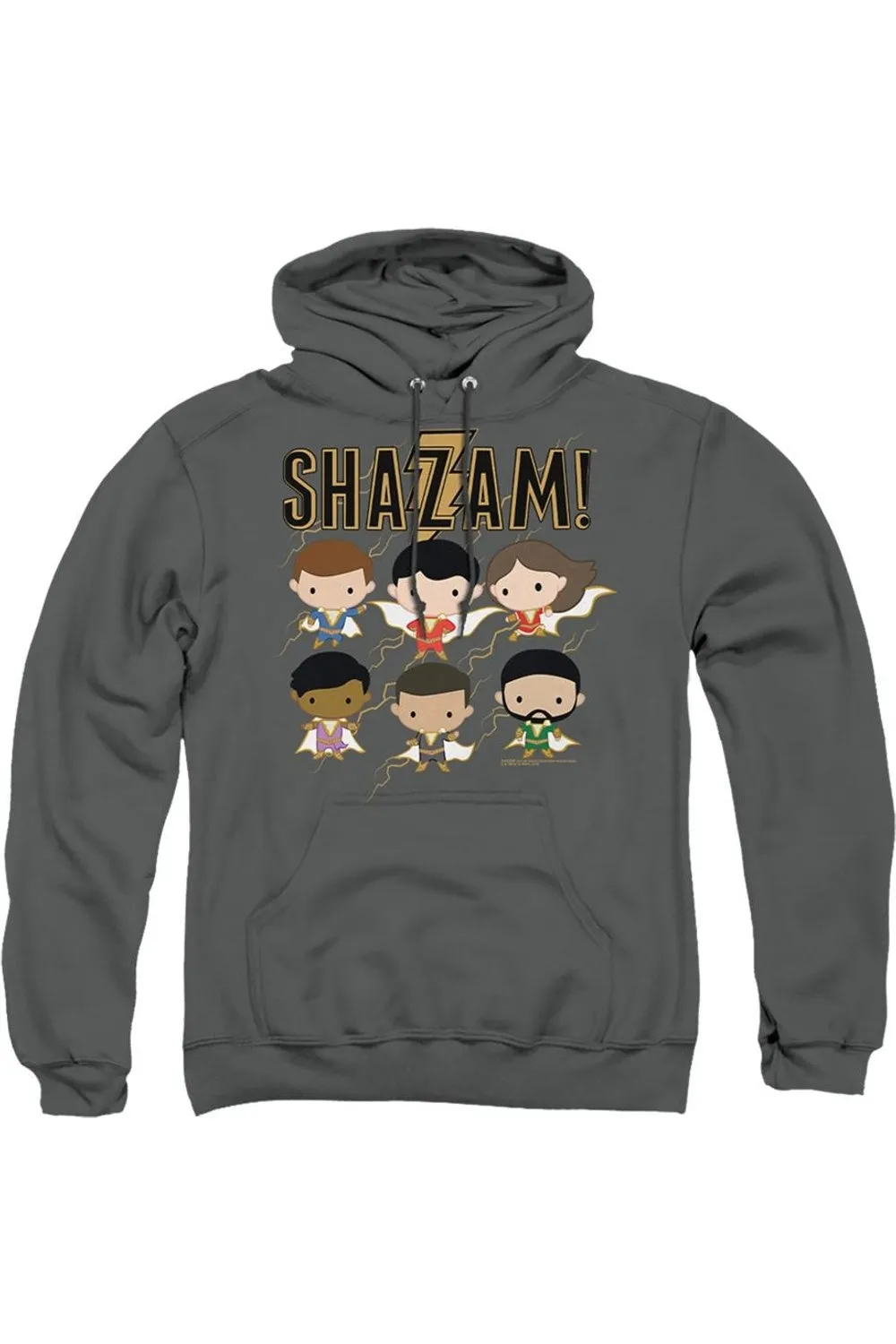 Shazam Movie Chibi Group Adult Pull Over Hoodie / Hooded Sweatshirt