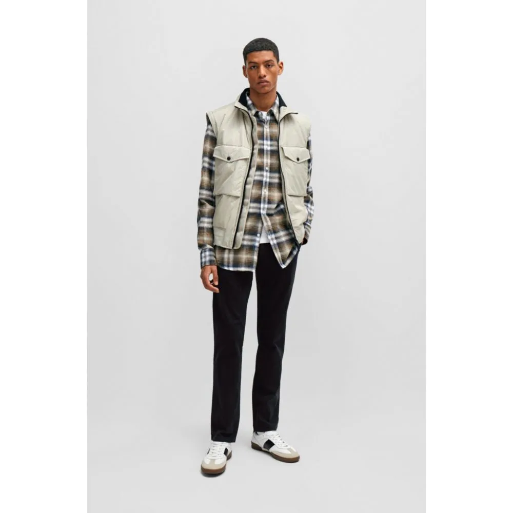 Slim-fit chinos in stretch-cotton satin