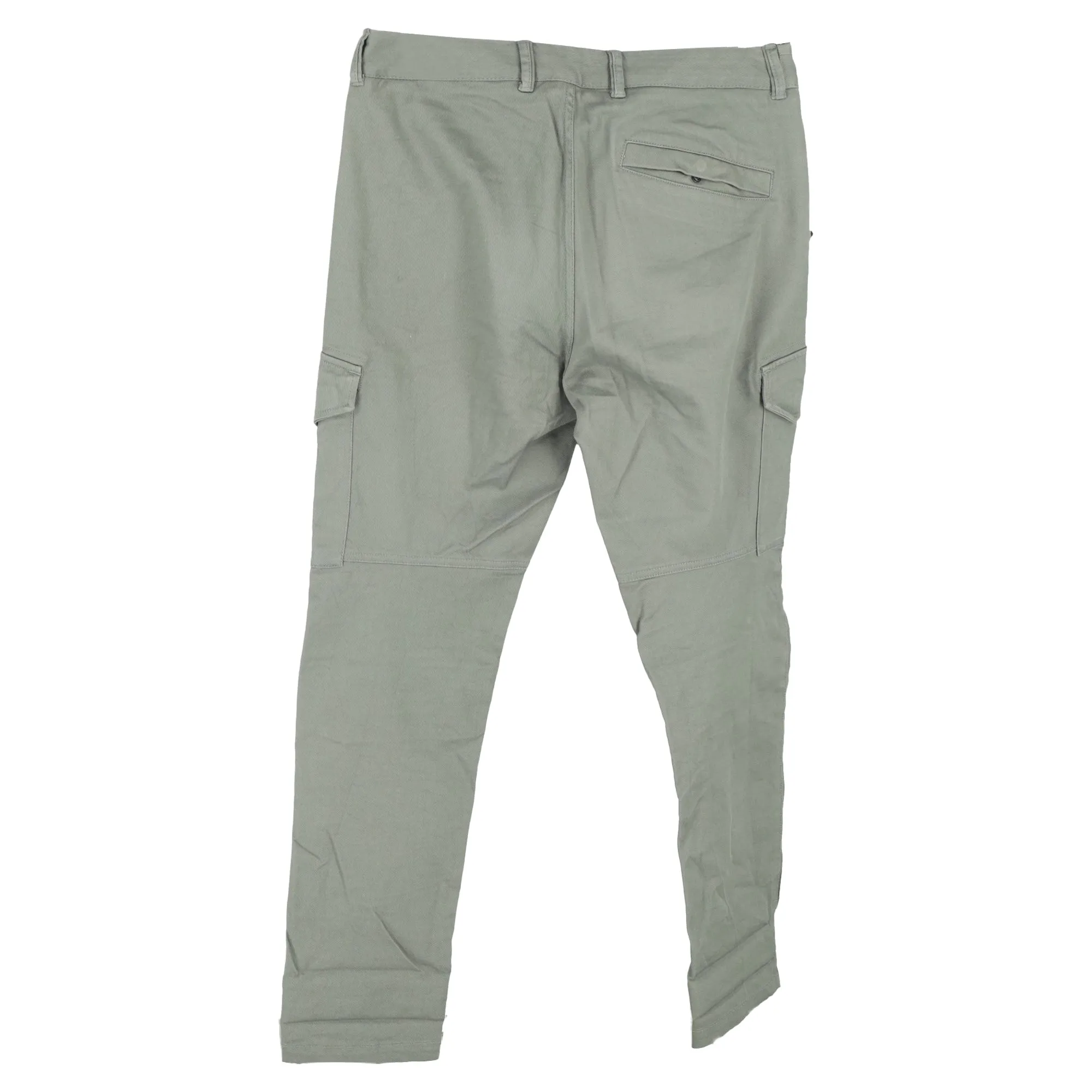 Stone Island Patch Logo Pants in Green Cotton