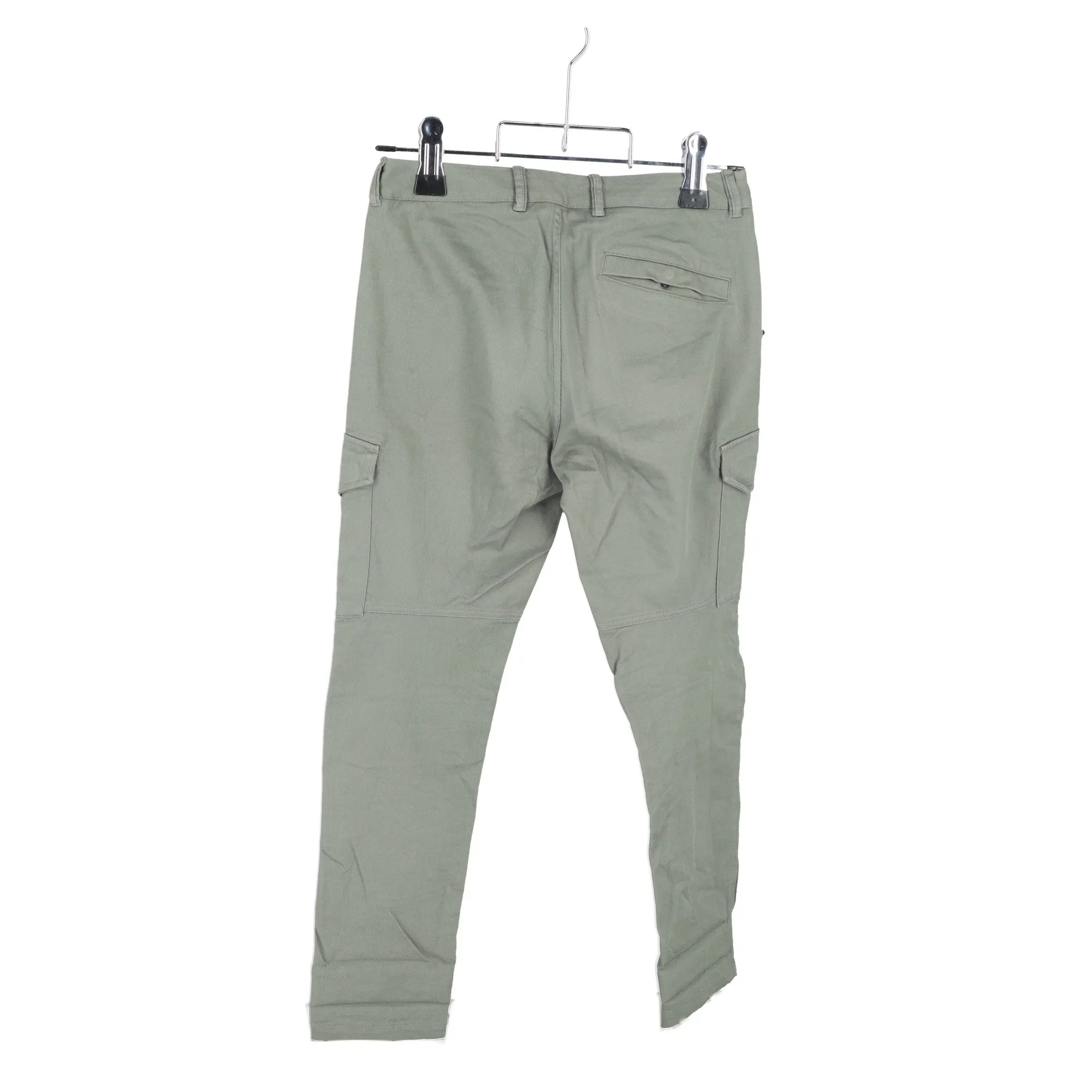 Stone Island Patch Logo Pants in Green Cotton